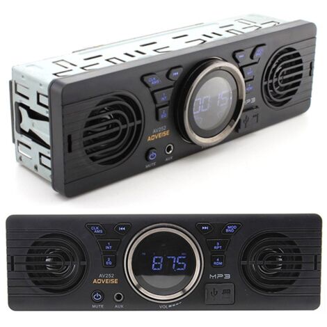 12.0V voiture sécurisée carte mémoire numérique MP3 Audio autoradio électrique avec haut-parleur BT hôte haut-parleur autoradio autoradio