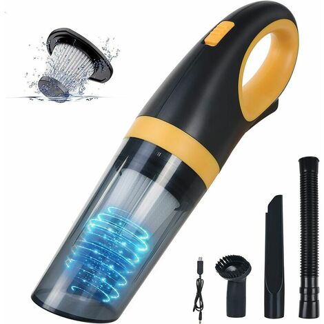 120W Aspirateur �� Main, Rechargeable 9000PA Aspirateur de Voiture pour Voiture/Cuisine, Puissant Aspirateur de Table de Voiture Portable sans Fil avec Filtre Lavable & Buses & 3H Charge Rapide