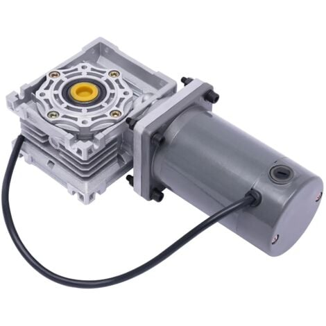 CNCEST 120W Worm Gear Reducer Motor High Torque Motor DC 12V Worm Gearbox 50K Adjustable Variable Gear Motor Electric Gear Motor Reduction Ratio: 1:50