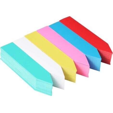 120x Garten Pflanzen Etiketten 2x10cm Plastik Pflanzenstecker Etiketten 6 Farben