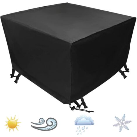 120x120x74 cm Housse de Meuble Housse de Protection Imperméable en Polyester pour Meubles de Jardin Noir