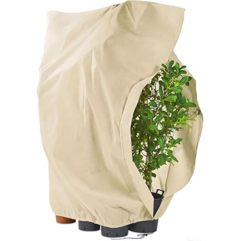 120x180cm Voile Hivernage Plante Exterieur 80g/m², Housse Hivernage Plante, avec Fermeture éclair et Cordon de Serrage, Housse d'hivernage Plante Réutilisable (120x180cm, 1 pièces)