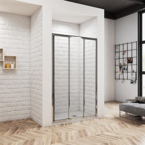 120x195cm 6mm klares Nano Glas Schiebetür Nischentür Glastür Duschtür Duschkabine