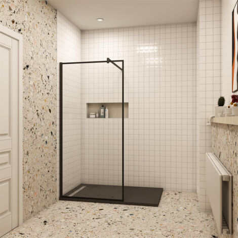 120x200cm Duschwand Walk in Dusche Glaswand Duschtrennwand 8mm klares ESG NANO Glas