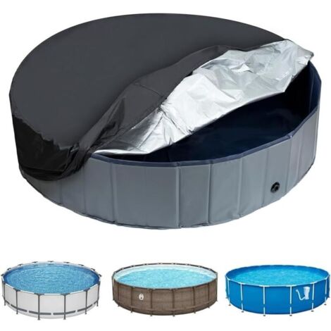 122  30cm Housse de Protection pour Piscine Tissu Oxford Housse de Protection pour Bâche de Piscine Bache Protection Piscine Ronde Bâche 4 Saisons pour Piscine Hors Sol Ronde