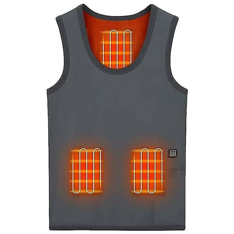 12222 Electric Heated Heated Standing Vest Jackets Heated Jackets usb Heated Body Lightweight Washable Rechargeable Vest with 3 Temperatures 3 Pads