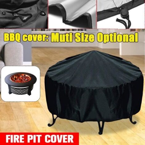 122x45cm - Housse de barbecue imperméable, couverture pour foyer, protection noire anti-feu