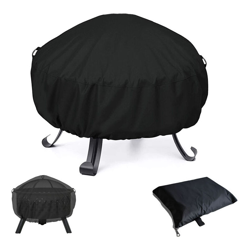 122x46cm Housse de Protection pour BraséRos Barbecue ImperméAble Rond,Coupe-Vent, Housse brasero RéSistant à la DéChirure,Tissu Oxford 210D Housse