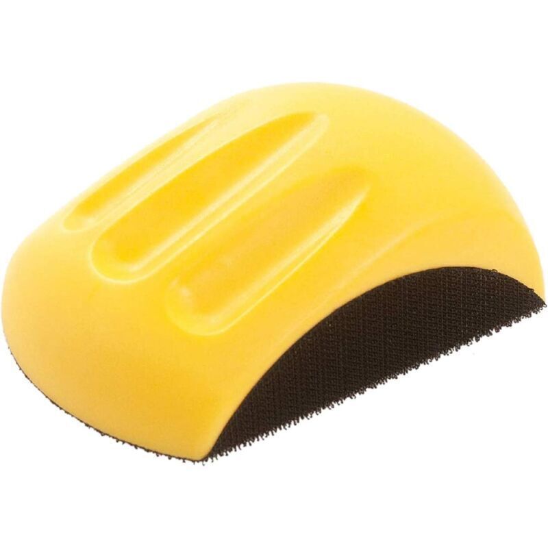 12.3 cm manual sanding block for hook and loop sandpaper, hand polishing pad, abrasive tool.