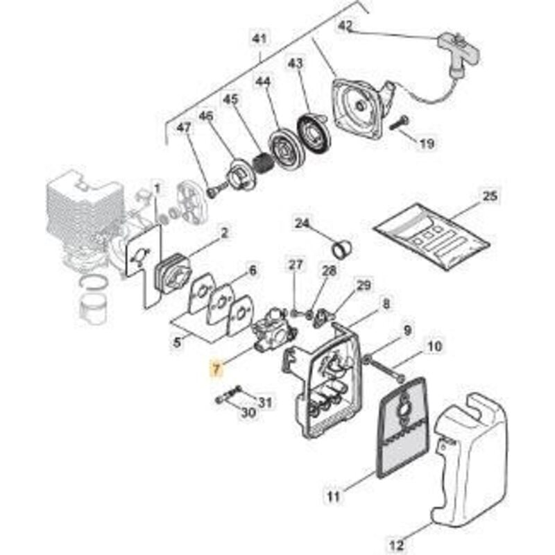 Global Garden Product - 123054014/1 - Carburateur pour Débroussailleuse alpina / ggp