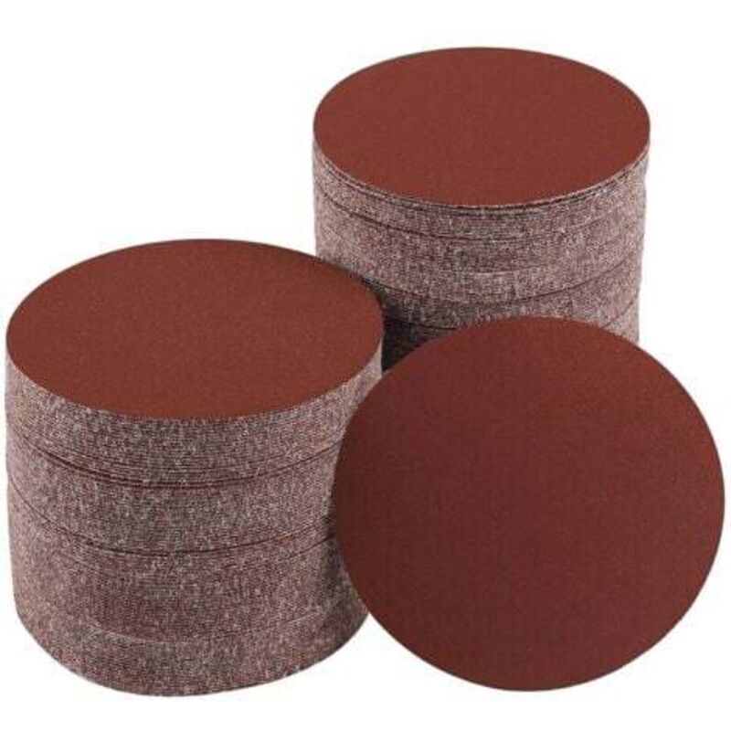 123mm Abrasive Discs, 600 Grit, Sandpaper, 100 Pieces, No Holes, Sanding Disc for Random Orbital Sanders