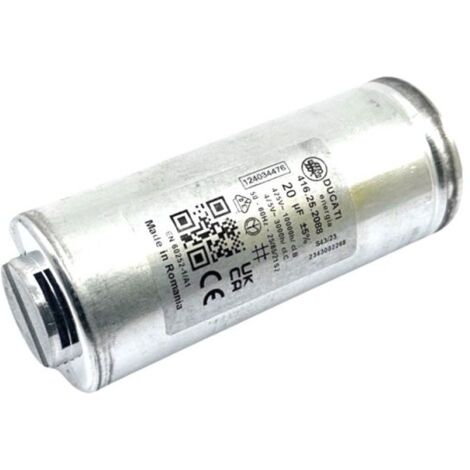 1240344760 Condensateur 20µF d'origine pour sèche linge AEG, ARTHUR MARTIN, ELECTROLUX