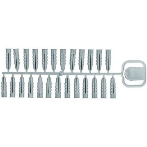 125 Chevilles PLX 8 x 33 cm, Grise - Fixation Solide en Nylon pour Brique, Béton et Plâtre