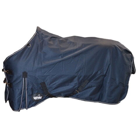 125 cm, Blu: Coperta da paddock impermeabile e traspirante per cavalli 600 D con imbottitura 100g