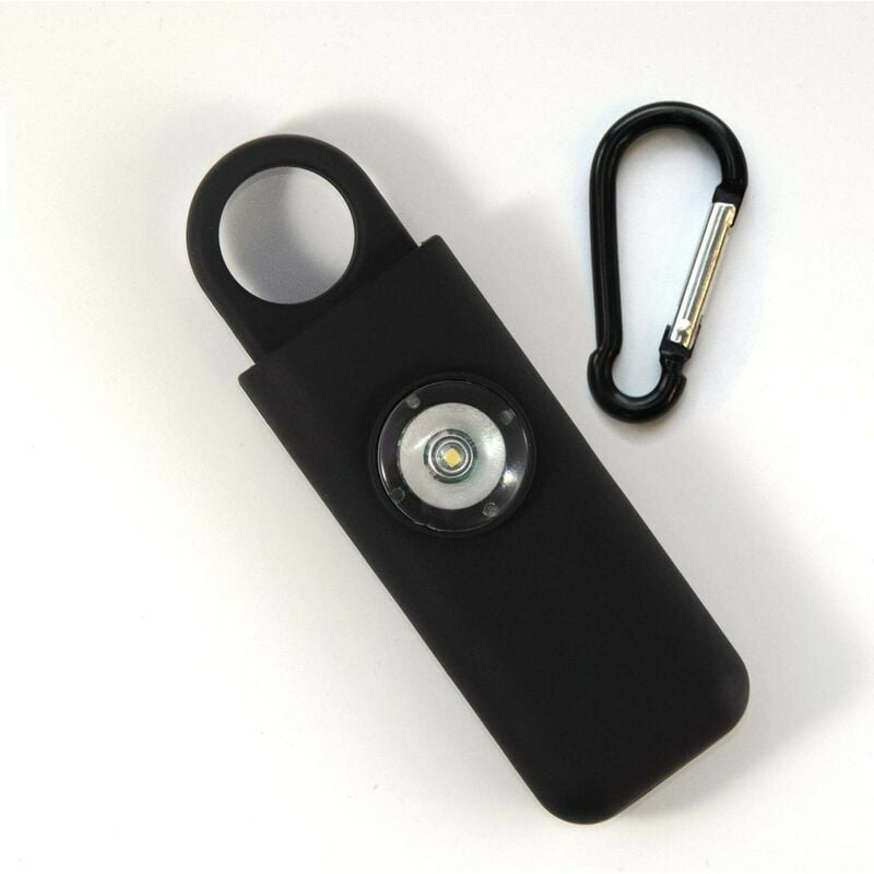 125 db Personal Self-Defense Tear with High Visibility led Light, Emergency System with Safety Function with Light and Sound Warnings Guazhuni (Black)