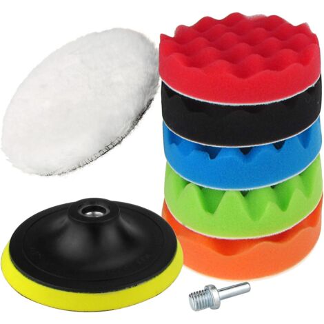 125 mm/5 Zoll Polierschwamm, Auto-Polierschwamm, Schwamm und Wolle, Polierwachs-Sets, Polierpads mit M10-Bohradapter