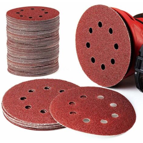 125 mm 60 80 100 120 240 Schleifscheiben Runde Form Polierblatt 8 Löcher Runde Form (100 cps)