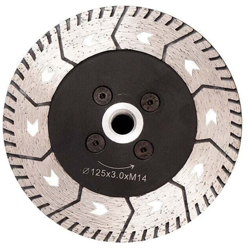 Image of 125 mm Diamant-Sägeblatt, Doppelklinge zum Schneiden und Schleifen von Beton, Marmor, Granit