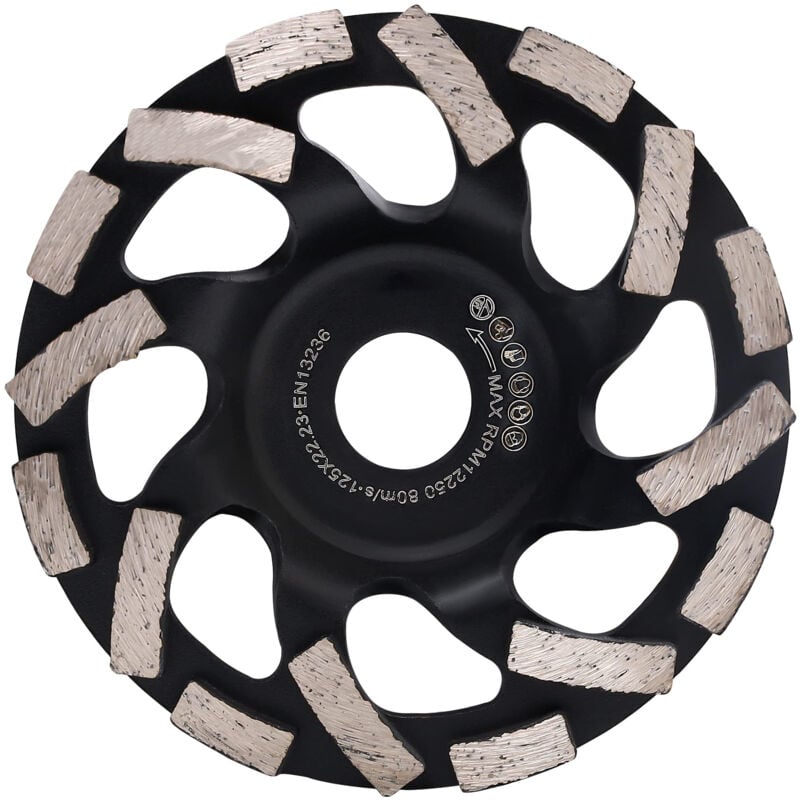 Image of 125 mm Diamant-Schleifscheibe für Beton, Schleifscheibe zum Schleifen von Beton, Stein, Granit