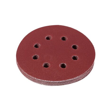 125 mm rote Schleifscheibe, Körnung 120, 8 Löcher für Winkelschleifer