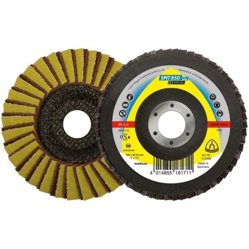 Image of Klingspor - Schleifmopteller smt 850 plus Special, gewölbt 115 mm Korn 80 Medium