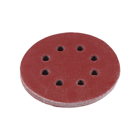 125 mm Schleifpapier, Körnung 320, rote perforierte Schleifscheiben (8 Löcher)