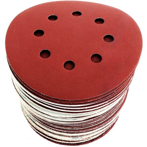 125 mm Schleifpapier Schleifscheiben Bosch Dewalt Einhell Sander – 60 Scheiben: P40/P60/P80/P120/P180/P240 8 Löcher