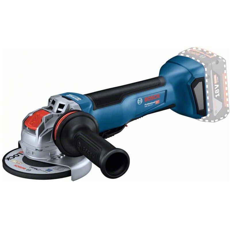 Image of Bosch Akku-Winkelschleifer mit x-lock gwx 18V-10 p, mit Schutzhaube, l-boxx 136