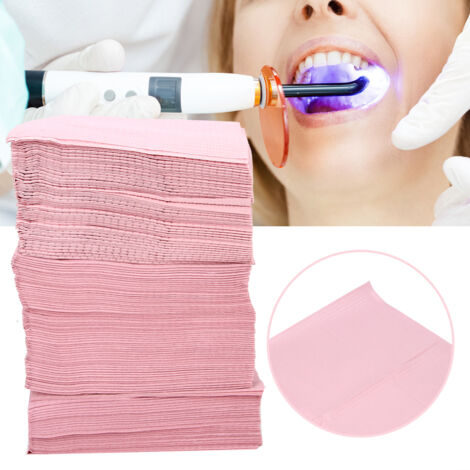 125 Stück rosa Einweg-Zahnarzttischdecken, Schutzmatten für Zahnarzttische, Einweg-Hygienematten
