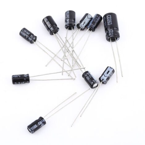 125-teiliges Elektrolytkondensator-Set – 1 µF bis 2200 µF – 25 verschiedene Werte – Sortiment für Reparaturen und Heimwerkerprojekte