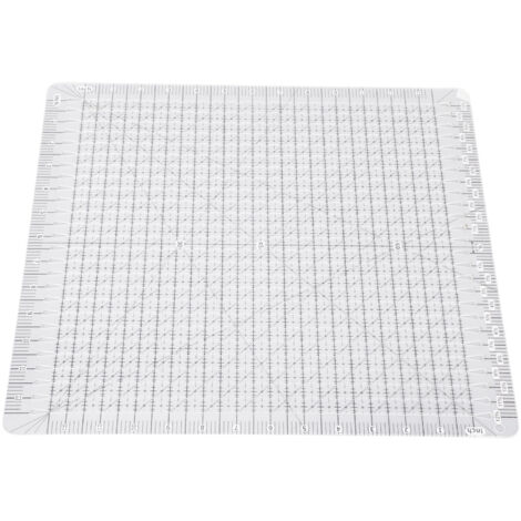 12,5 x 12,5 Zoll Acryl-Quiltlineal, transparent, multifunktional mit zweifarbigen Linien