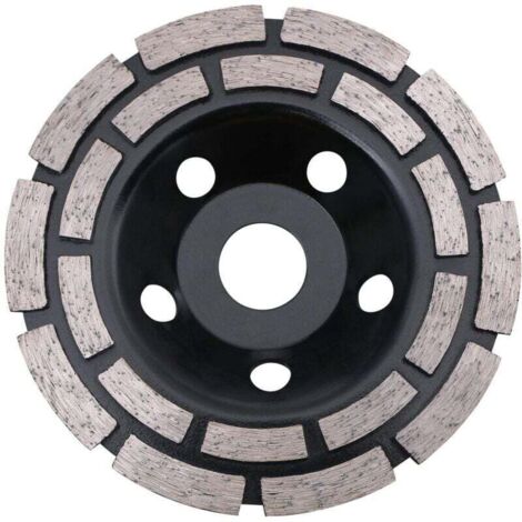 125 x 22.2 mm Double Row Diamond Grinding Disc for Concrete, Universal Diamond Grinding Wheel for Sanding Concrete, Stone, Granite, Screed, Masonry, Universal Use