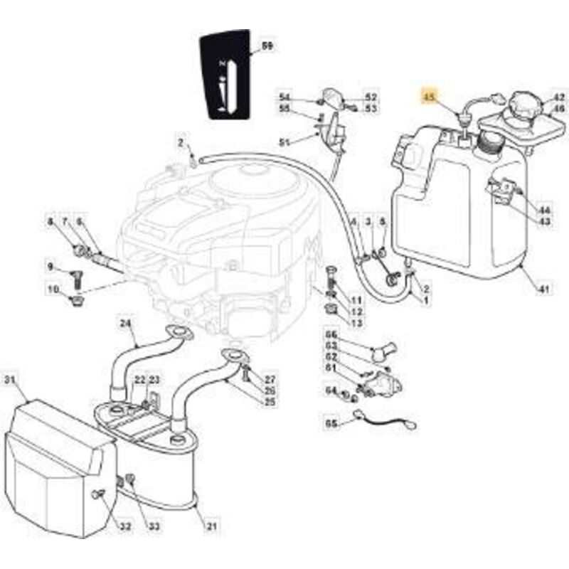 125290002/0 - Indicateur de Niveau de Carburant pour Tondeuse Autoportée Castelgarden ggp / stiga