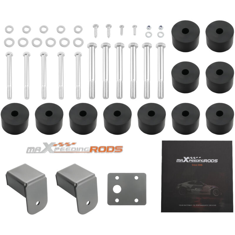 Maxpeedingrods - 1.25'in Lift Kit Body Pucks & Brackets for Jeep Wrangler tj 1997-2006