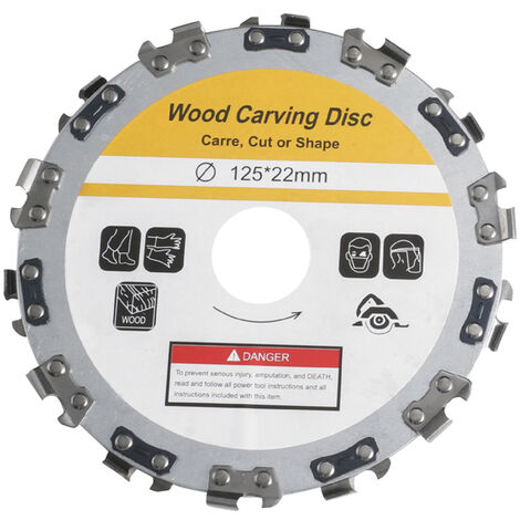 125mm 14T disque à bois meuleuse d'angle chaînes disque bois plastiques sculpture façonnage disque de coupe