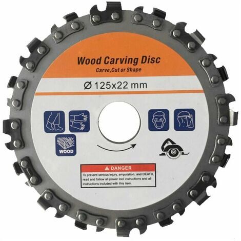 125Mm 16 Dents Angle Grinder Chain Saw Discs Cutting Blades for Woodworking High Precision Universal Electric Chain Saw Chain Discs Multicolor