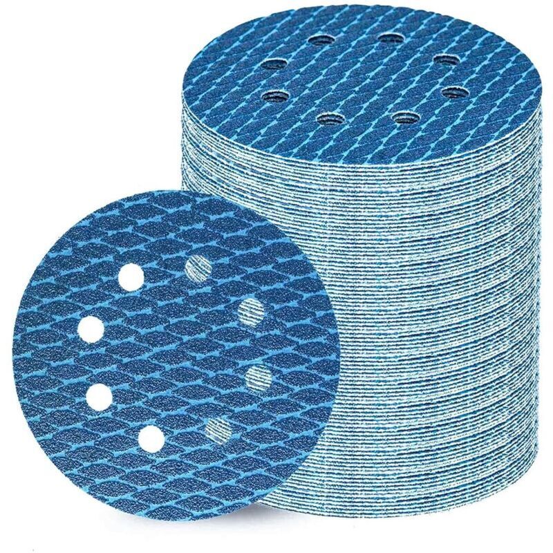 125mm Abrasive Disc 80pcs, 125mm Sanding Disc with 8 Grits (P180), Ideal for 125mm Random Orbital Sanders