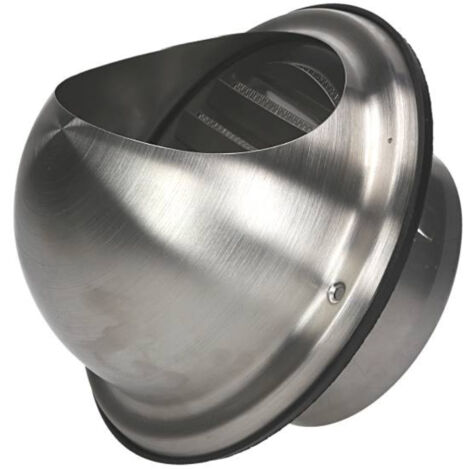 125mm éjecteur d'air en acier inoxydable capuchon de conduit extérieur boîtier
