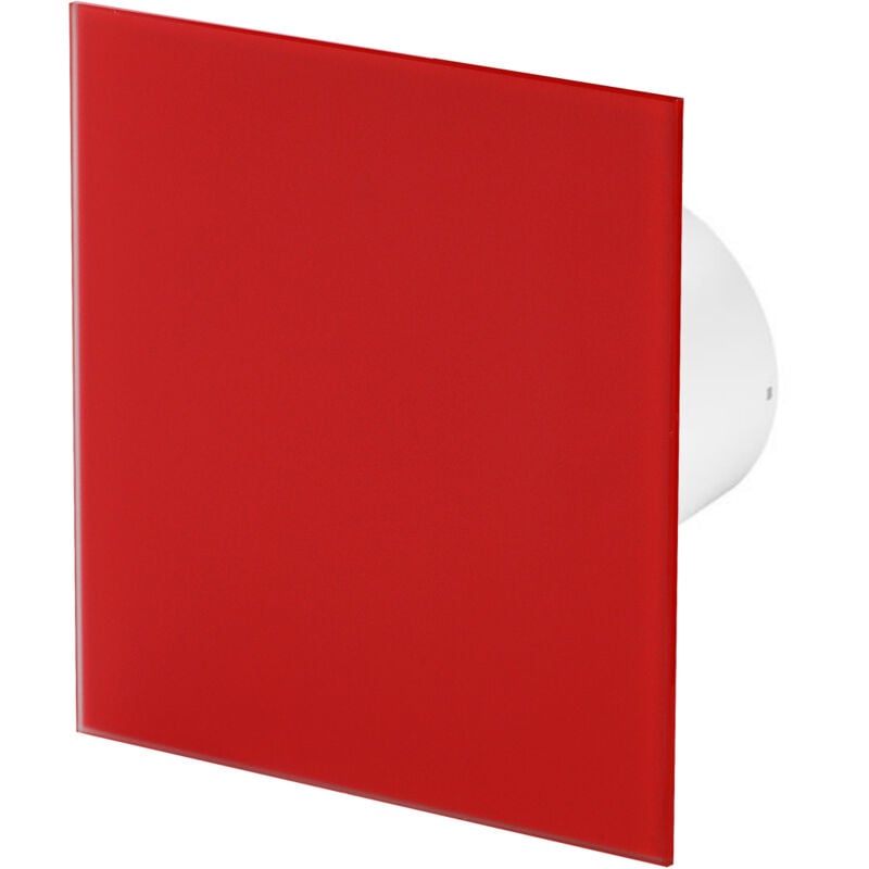 Ventilateur salle de bain capteur humidité 125mm Verre Rouge Mat trax
