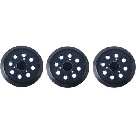125mm Plateau de ponçage Compatible avec Makita 743081–8 Remplacer le BO5010 BO5041K– Disques de ponçage à 8 trous(3 pièces)
