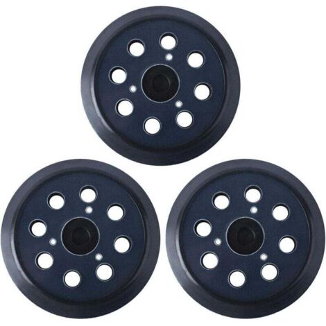 125mm Plateau de ponçage Compatible avec Makita 743081–8 Remplacer le BO5010 BO5041K– Disques de ponçage à 8 trous(3 pièces)