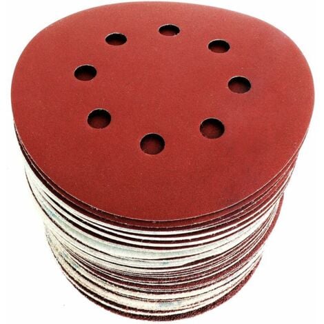 125mm Sandpaper Sanding Discs Bosch Dewalt Einhell Sander - 60 Discs: P40/P60/P80/P120/P180/P240 8 holes