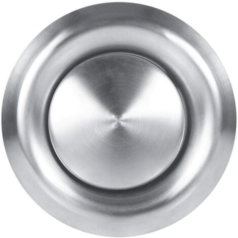 125mm Sortie d'air Adjustable Ronde Murale Argentée Ventilation du plafond réglable en Acier Inoxydable conduit de ventilation ronde