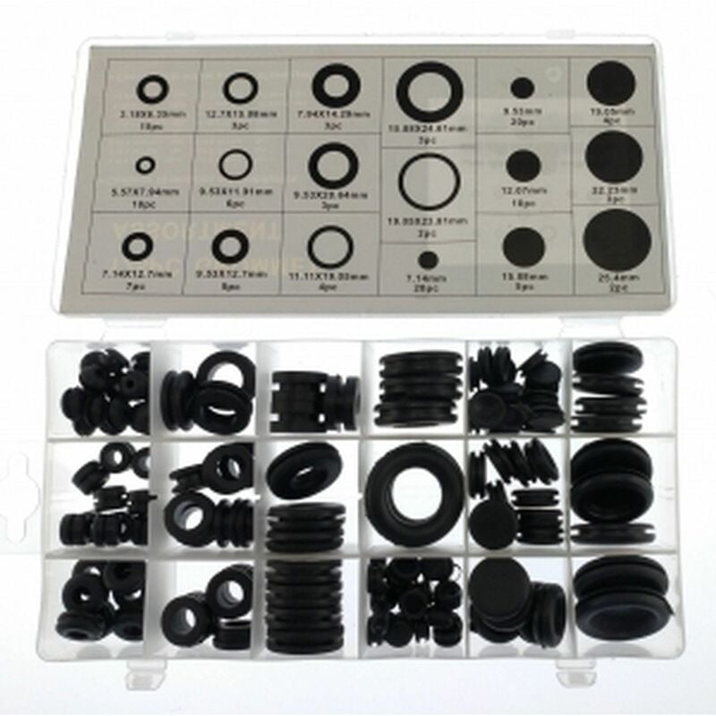 

125pcs Surtido de Pasacables - Pasamuros 12 medidas - y tapones ciegos 6 medidas