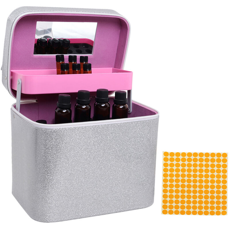 

126 Botellas Caja de almacenamiento de diamantes Diseno de polvo brillante Bordado de diamantes Diamantes de imitacion Accesorio de pintura Cuentas