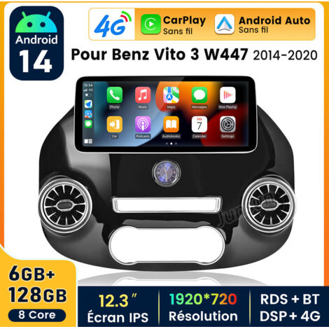 12.6 pouces Carplay Autoradio pour BENZ VITO 3 W447 Android 6+128GB JUNSUN