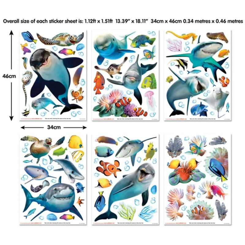 126 Stickers Enfant Aventure sous-marine