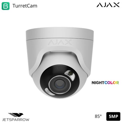 126263 - TVCC - TurretCam HL (5 Mp/4 mm) - Kamera HL verdrahtet (5 Mp/4 mm) - Farbe white - Ajax Videoüberwachung