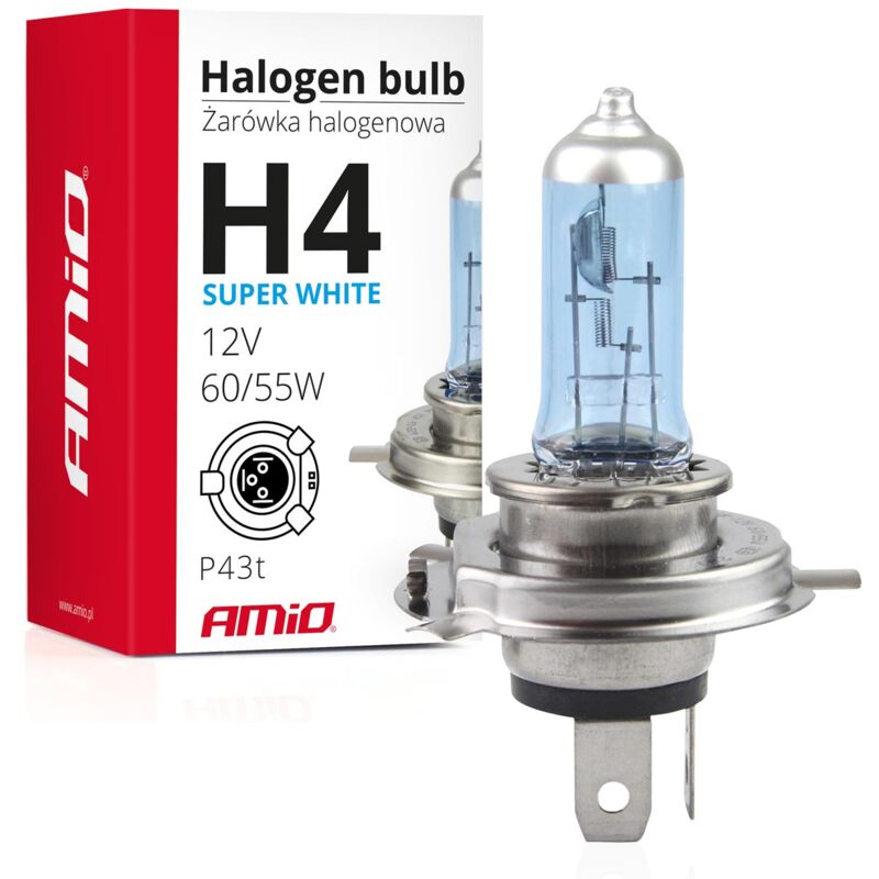 Awelco - Ampoule halogene H4 12V 60/55W filtre uv (E4) Super White