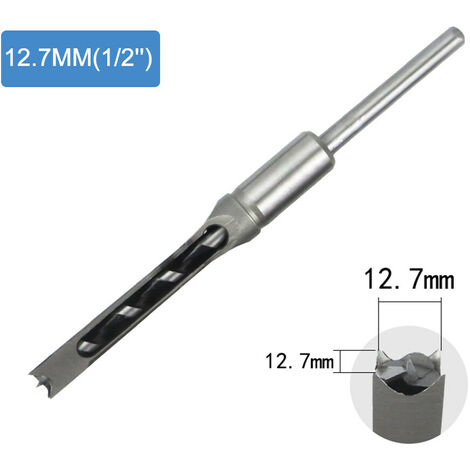 12,7 mm trou carré forage trou alésage tarière carrée yeux carrés mortaisage ciseau bricolage outil de travail du bois (12,7 mm)